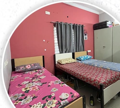Two-bed room with wardrobe in Block B